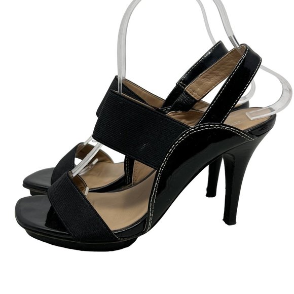 Donald J Pliner Nika High Heel Sandal Open Toe Slingback Black Women's 6.5 - Picture 2 of 12